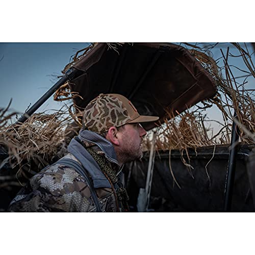 Lucky Duck 4 Man Blind with Flip Top Optifade Marsh Camo