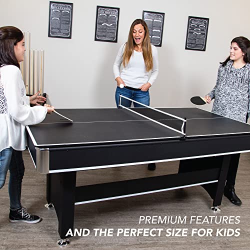 Hathaway Spartan 6-ft Pool Table with Table Tennis Top Black