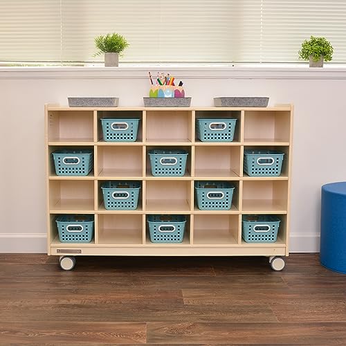 Angeles Mobile 20-Section Cubby Storage Wooden