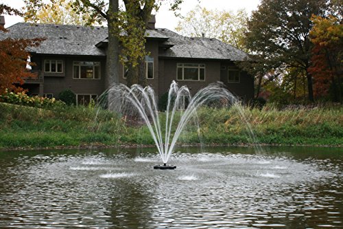 Kasco 1HP J Series Aerating Pond Fountain with LED Lighting White