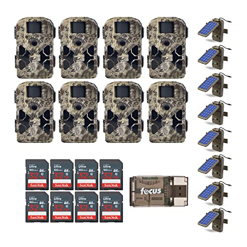 Stealth Cam 2022 G42NG 32MP No Glow Trail Camera Bundle with Solar Power Panel, 32GB SD Card, USB Card Reader Camouflage