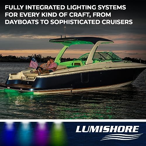 Lumishore Marine Flood Light 7500 Lumens RGBW 18" White