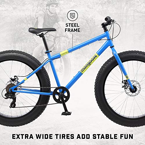 Mongoose Dolomite Fat Tire Mountain Bike 26 Inch Wheels Blue