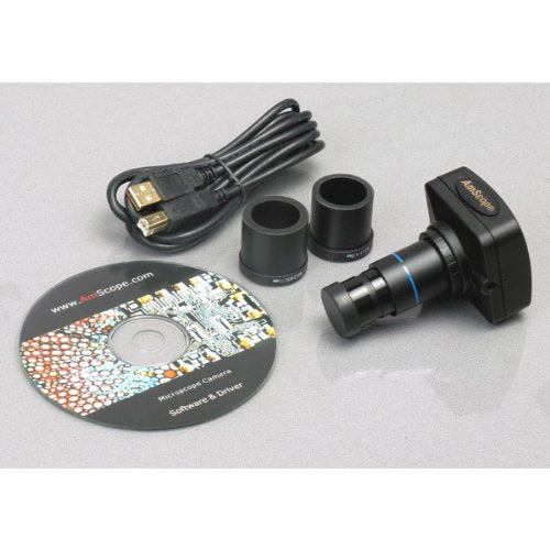 AmScope Digital Trinocular Stereo Zoom Microscope 3.35X-180X Magnification White