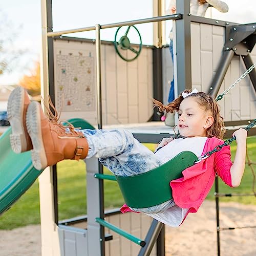 Lifetime Adventure Clubhouse Swing Set Playset Earthtone