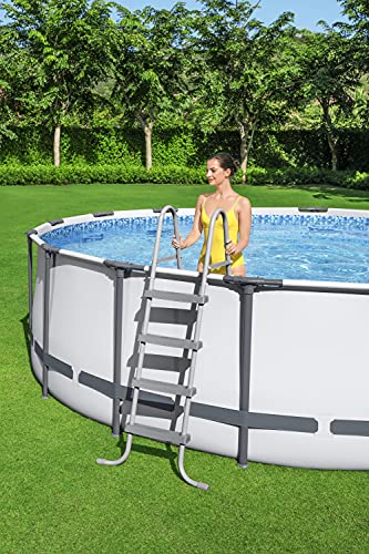 Bestway Steel Pro MAX 18' x 48" Round Metal Frame Above Ground Pool Set with Filter Pump, Ladder, and Cover