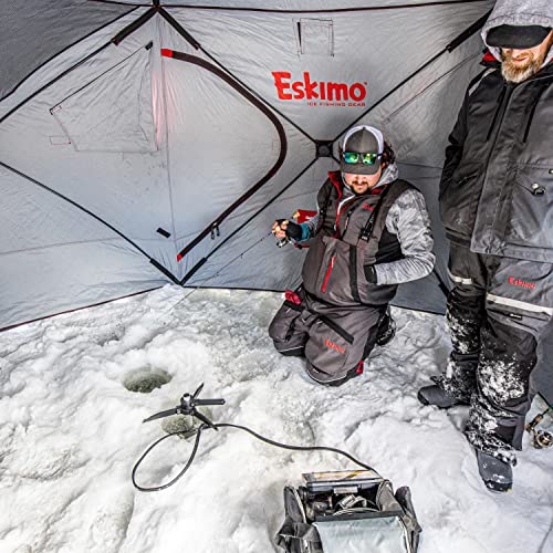 Eskimo Outbreak 650XD Pop-up Portable Insulated Ice Fishing Shelter 5-7 Person Red/Black