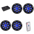 KICKER MWF 12-Inch Premium Marine Subwoofer & 51KXMA15001 Marine Amp Bundle