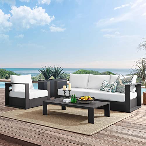 Modway Tahoe Outdoor Patio 3-Piece Set Gray White