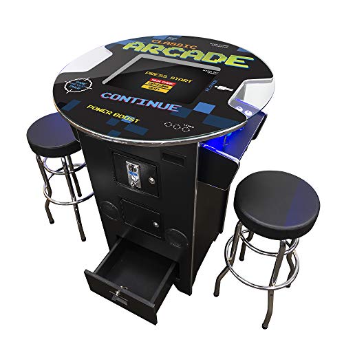 Creative Outdoor Distributor Commercial Grade Arcade Machine 2 Player 412 Games 22" LCD Round Glass Top No Trackball