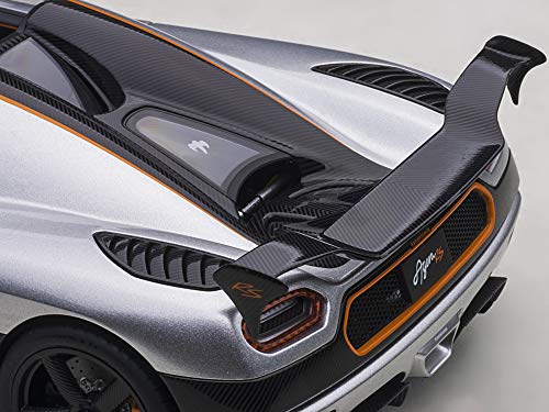 AUTOart Koenigsegg Agera RS 1/18 Model Car Moon Silver with Orange Accents