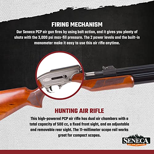 Seneca Big Bore .44 909 Light Hunter PCP Air Rifle Black/Brown