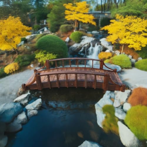 SamsGazebos Country Wood Garden Bridge 8' Brown