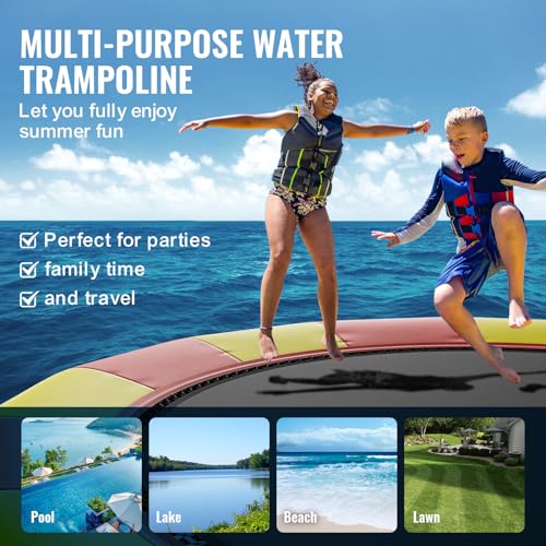 VEVOR Inflatable Water Bouncer 17ft Red