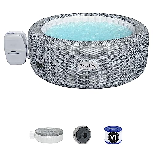 Bestway SaluSpa Sun Shade Canopy with Honolulu Inflatable Hot Tub Honolulu