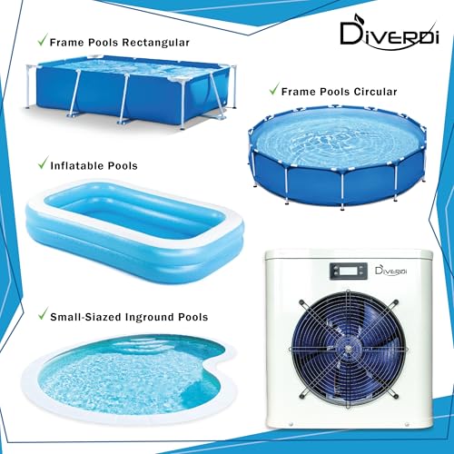 Diverdi Mini Swimming Pool Heat Pump 16000BTU White