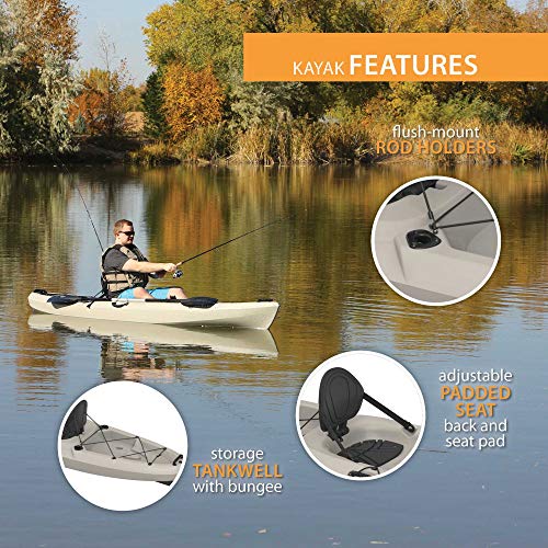 Emotion Kayaks Stealth Angler Fishing Kayak Sandstone