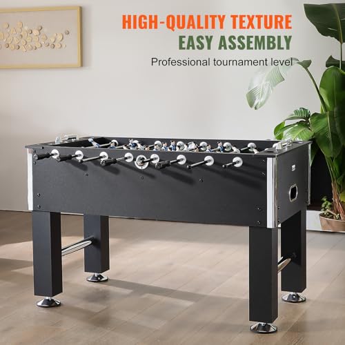 VEVOR Foosball Table 55 inch Standard Size Indoor Full Size for Home, Family, and Game Room Black