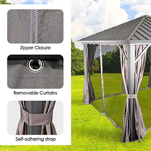 Patio Tree 10' x 10' Hardtop Gazebo Gray