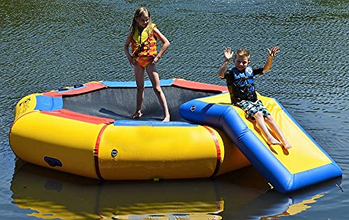 Island Hopper 10' Bounce N Splash Water Park with Bouncer Slide Yellow