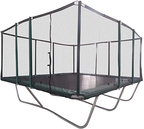 Galactic Xtreme Rectangle Trampoline with Net Enclosure 14x16 Green
