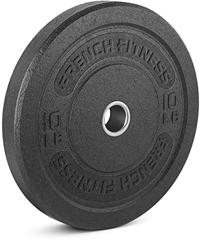 French Fitness Olympic Bumper Plates Set w/7 ft Olympic Bar 425 lbs (New)