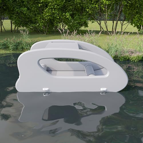 EJIA Inflatable Electric Boat Portable Solar-Powered PVC White