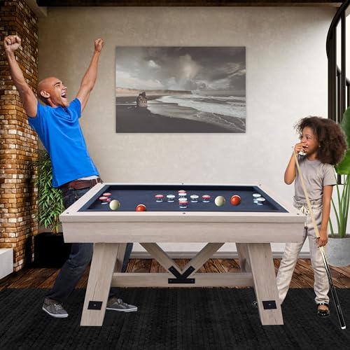 Freetime Fun Bumper Pool Table Rustic Oak