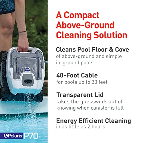 Polaris P70 Robotic Pool Cleaner Above Ground Pools White