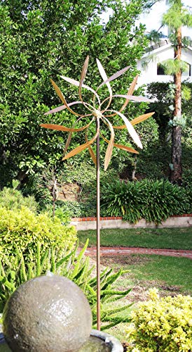 Stanwood Wind Sculpture Large Kinetic Copper Dual Spinner Jumbo Version Copper