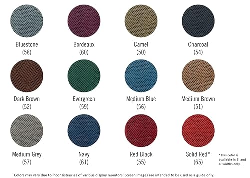 Legendary Doormats Waterhog Diamond Mat Fabric Border Smooth Backing Dark Brown 6' x 31''