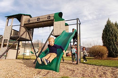 Lifetime Adventure Tunnel Swing Set Playset Earthtone