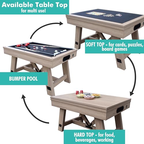 Freetime Fun Bumper Pool Table 54" Rustic Oak