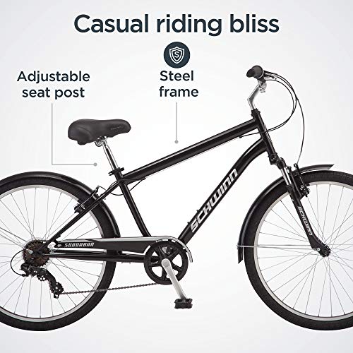 Schwinn Suburban Adult Comfort Bike Black