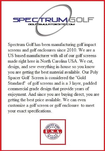 SPECTRUM GOLF SIMULATORS Golf Impact Screen Poly Spacer White