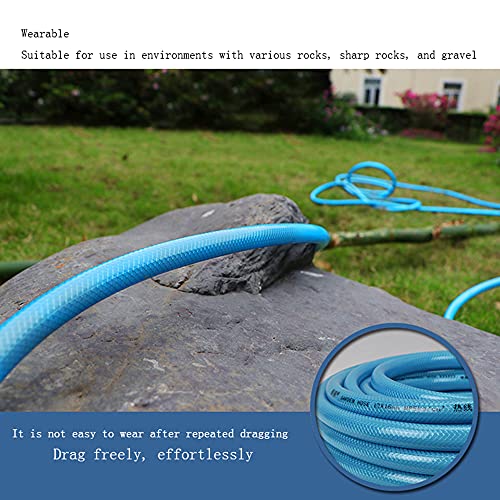 C/H PVC Garden Fiber Braided Water Hose Pipe 30M Blue
