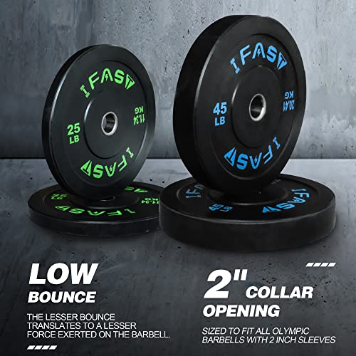 IFAST Hex Bar Weights Set Trap Bar Olympic Bumper Weight Plates Black