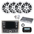 Enrock Marine Infinity PRV-315.2 Bluetooth AM/FM WeatherBand Radio Receiver with 4x 8" Speakers White