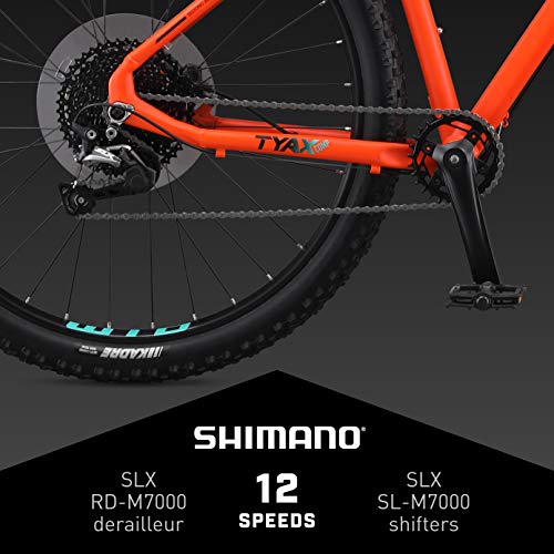 Mongoose Tyax Comp Adult Mountain Bike 29-Inch Wheels Tectonic T2 Aluminum Frame Rigid Hardtail Hydraulic Disc Brakes Mens Large Frame Orange