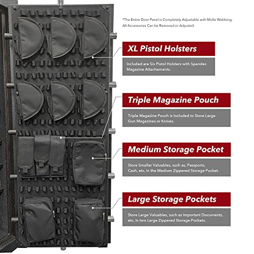 Stealth UL28 Gun Safe 28 Long Gun Capacity with Handgun Storage, 1 Hour Fire Protection, UL RSC Rating Black