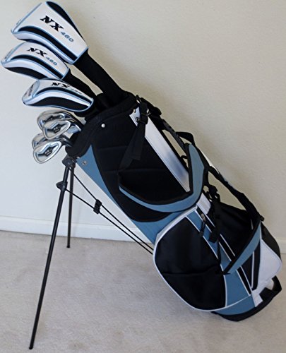 Ladies Light Blue/White Golf Set with Driver, Fairway Wood, Hybrid, Irons, Putter & Bag