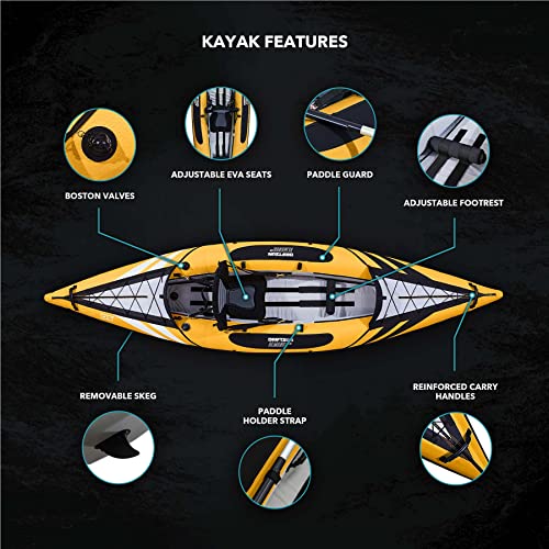 Driftsun Almanor 110 Inflatable Kayak Yellow - 1 Person