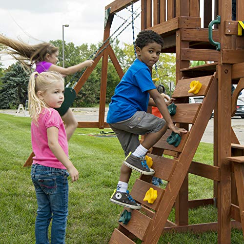 Swing-N-Slide Playful Palace Swing Set Wood Roof Green