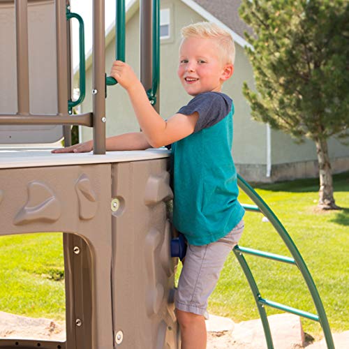 Lifetime Adventure Tower Swing Set with Spider Swing Earthtone