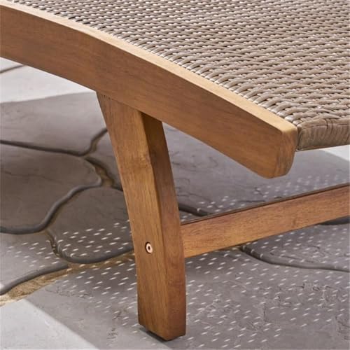 Noble House Banzai Outdoor Wicker and Wood Chaise Lounge Set of 4 Brown
