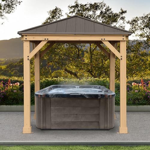Yardistry 8 x 8 Meridian Gazebo Brown