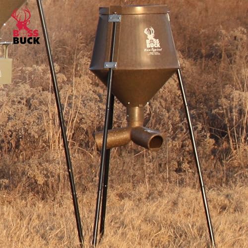 Boss Buck 200 lb Gravity Fed Tripod Feeder for Wildlife - Brown (3 Pack)