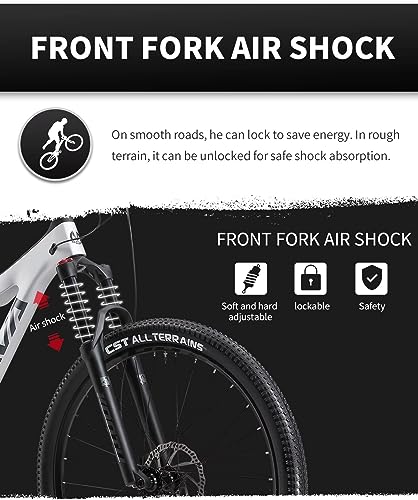 SAVADECK Carbon Fiber Mountain Bike Dual Suspension Bicycle White