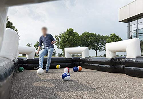 INTSUPERMAI Giant Snooker Ball Game with 16 Soccer Balls and Blower