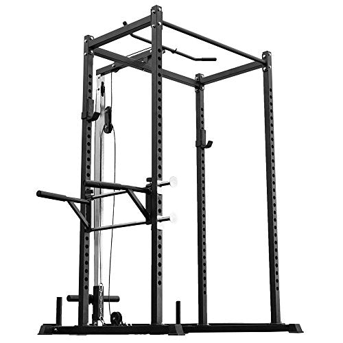 REP Power Rack PR-1000 with LAT Pull-Down and Dip Black